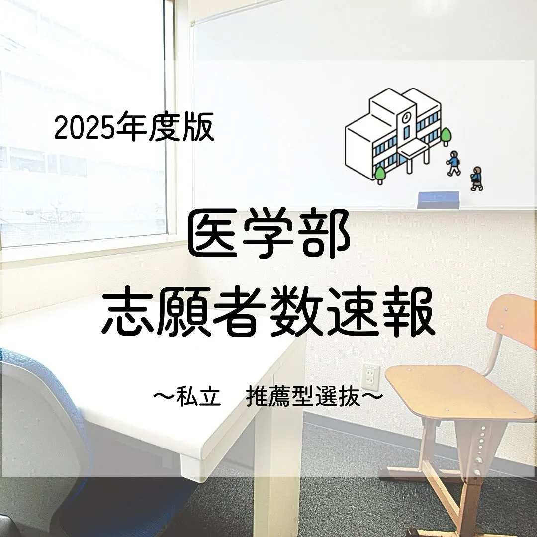 2025年度推薦型選抜の志願者数(医)/医学部専門予備校メディクール